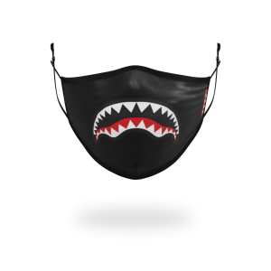 ADULT SHARK LOGO (BLACK) FORM-FITTING FACE MASK