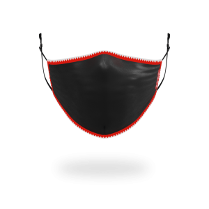 ADULT VERTICAL SHARK (BLACK) FORM-FITTING FACE MASK