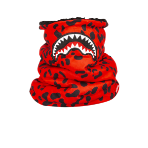 RED LEOPARD NECK WARMER