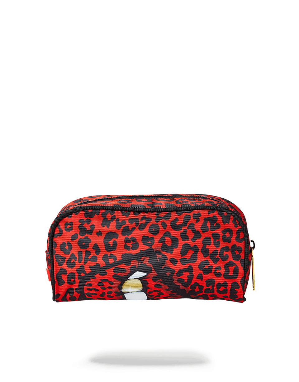 RED LEOPARD LIPS PENCIL CASE - Image 2