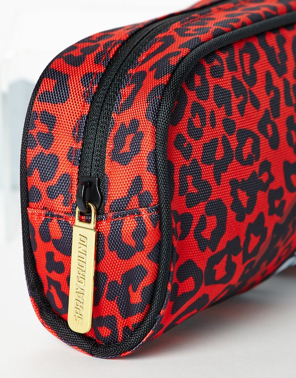 RED LEOPARD LIPS PENCIL CASE - Image 4