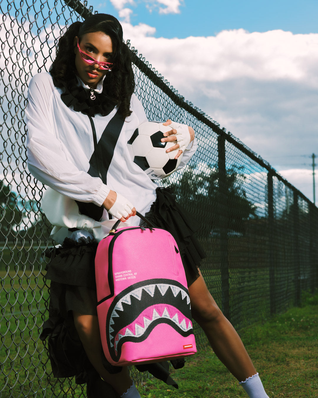 SHARK CENTRAL EMBROIDERED EFFECT BACKPACK - Image 6