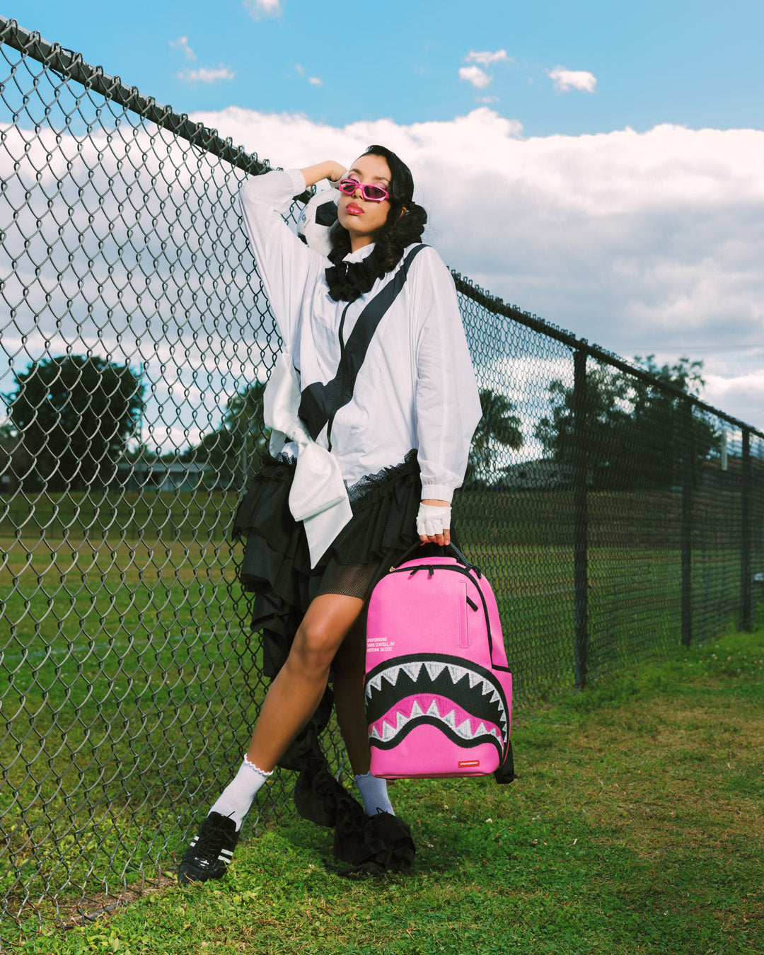 SHARK CENTRAL EMBROIDERED EFFECT BACKPACK - Image 2