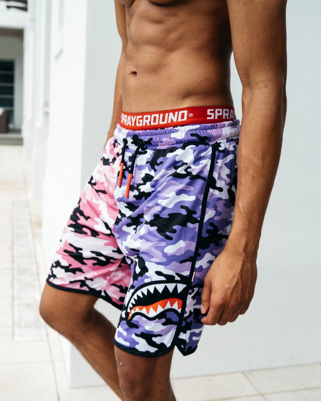 SPLIT CAMO CORTO SWIM TRUNKS - Image 2