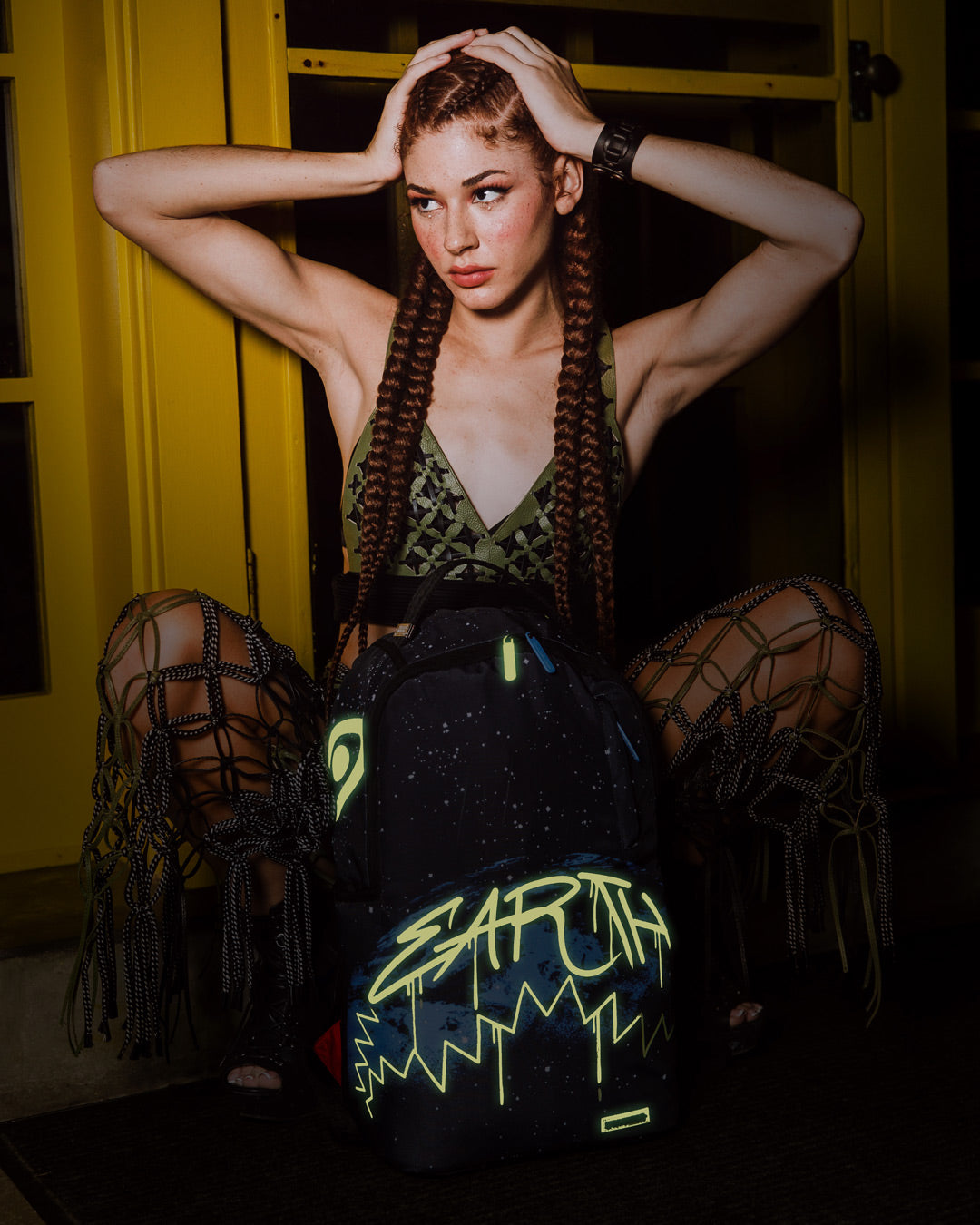 EARTH DAY EVERY DAY GLOW SHARK BACKPACK - Image 2