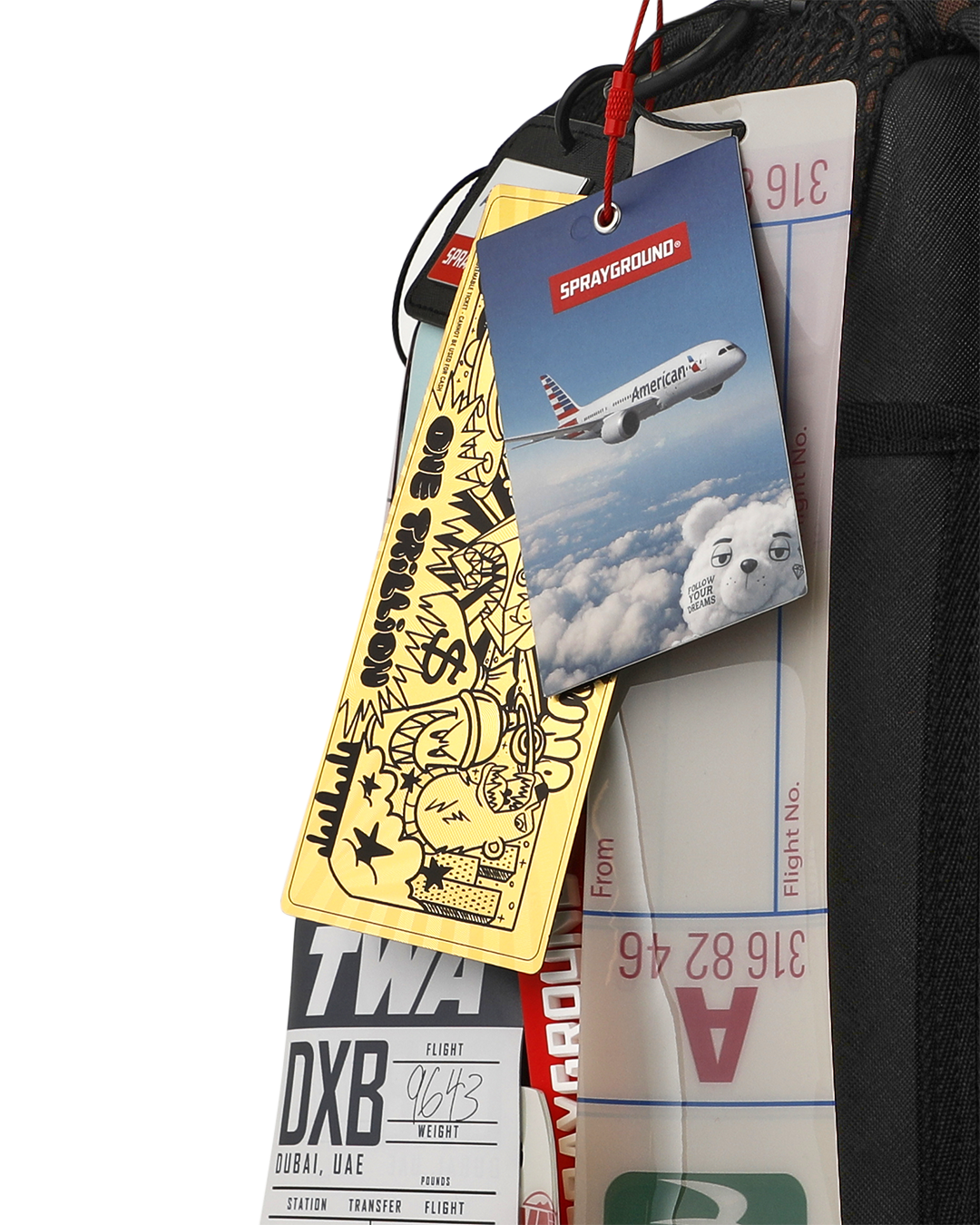 AMERICAN AIRLINES 100 YRS - TAGS ON TAGS BACKPACK - Image 20