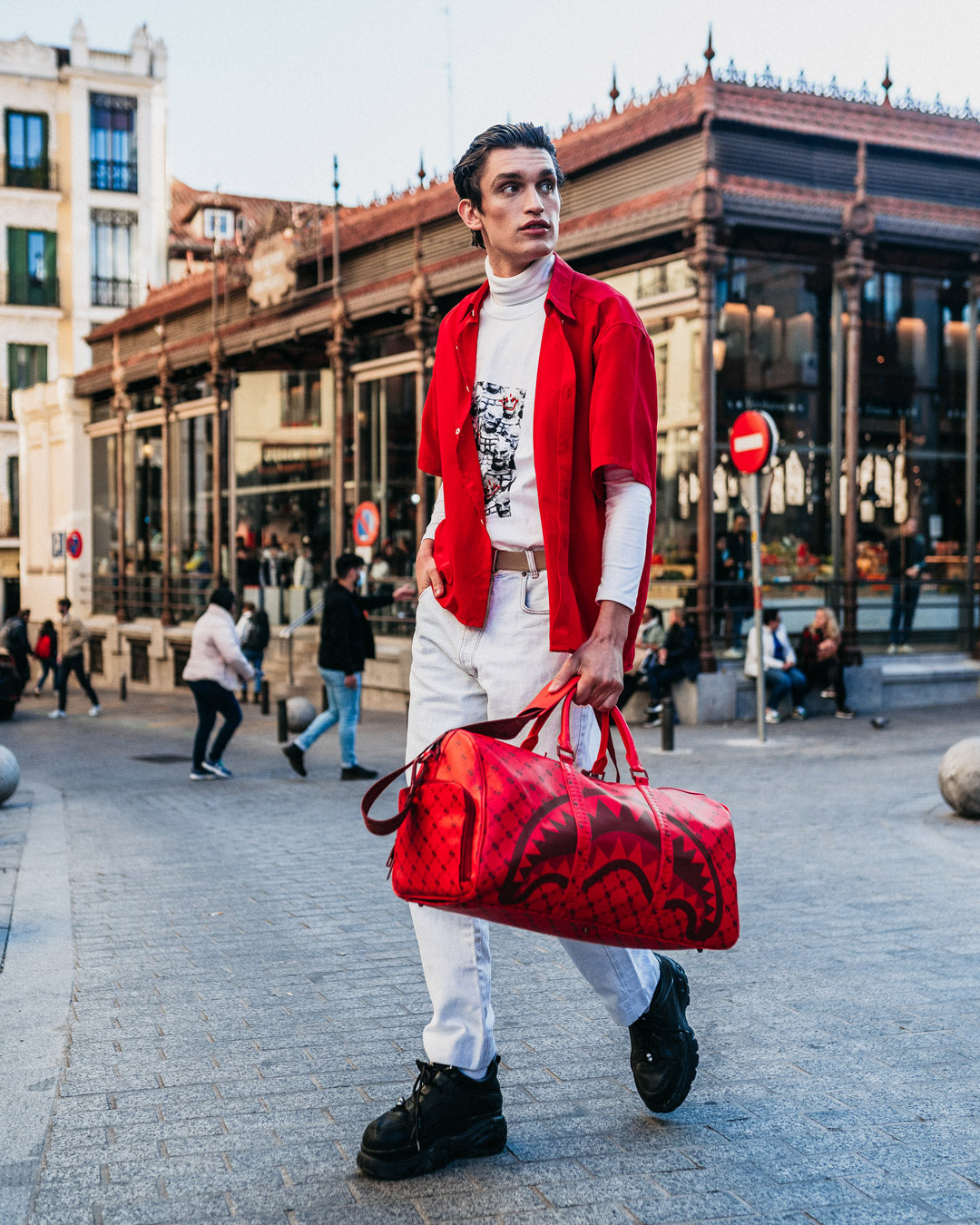 MONEY PATTERN BRICK DUFFLE - Image 8