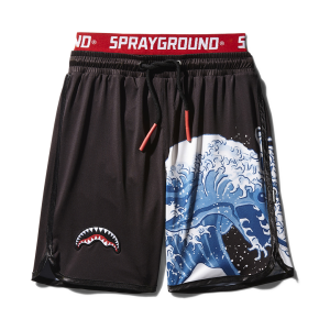 KIDS JAPAN WAVE SWIM TRUNKS (BLACK)