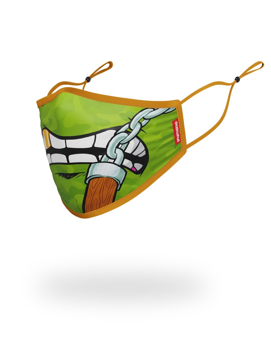 ADULT TMNT: MICHELANGELO SHARK FORM FITTING FACE-COVERING - Image 2