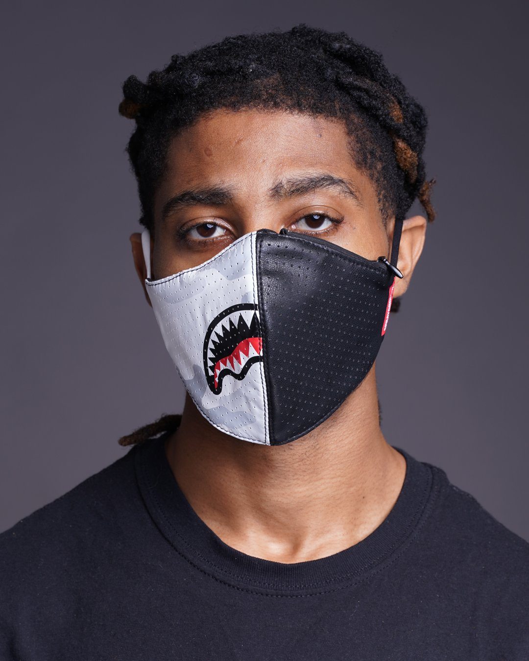 DAMAGE CONTROL STASH POCKET VEGAN LEATHER FACE MASK - Image 6