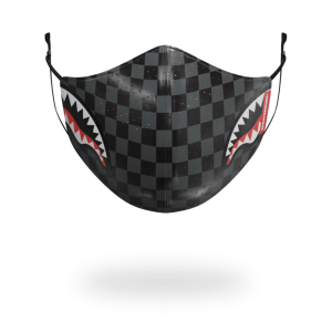 SHARKS IN PARIS (GRAY) VEGAN LEATHER FACE MASK