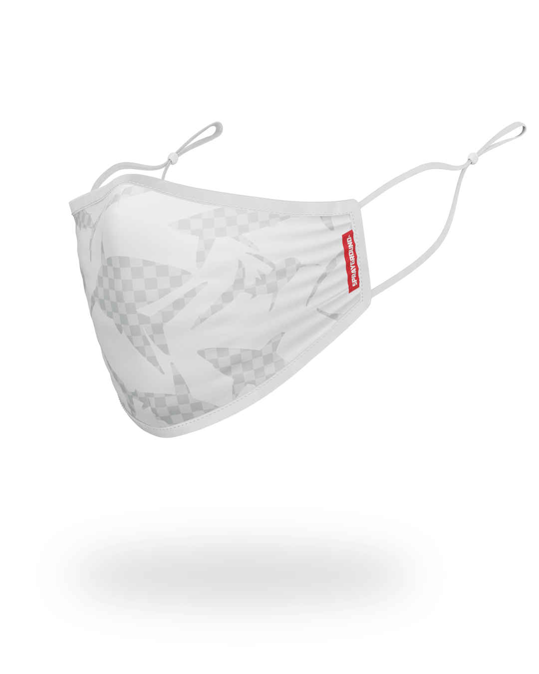 SHARK CHECK (WHITE) FACE MASK - Image 3