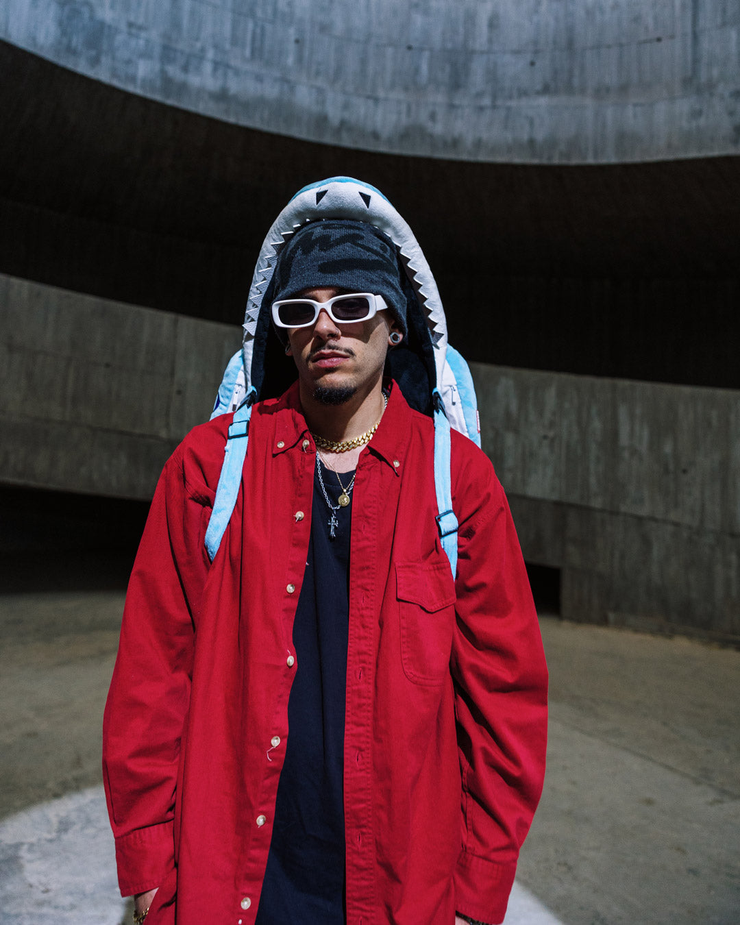 STUFFED SAVAGE HOODY BACKPACK SHARK - Image 8