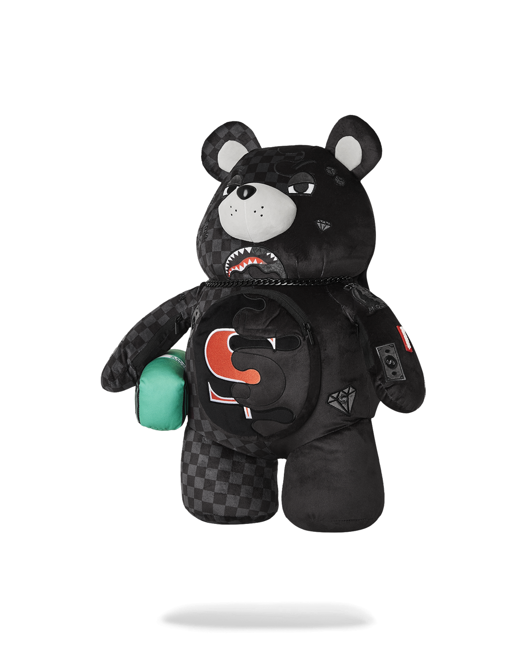 SPEED SHARK SIDE SWIPE MONEYBEAR TEDDY BEAR BACKPACK - Image 5