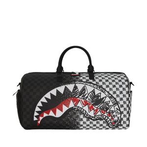 SCRIBBLE DRIBBLE CHECK DUFFLE